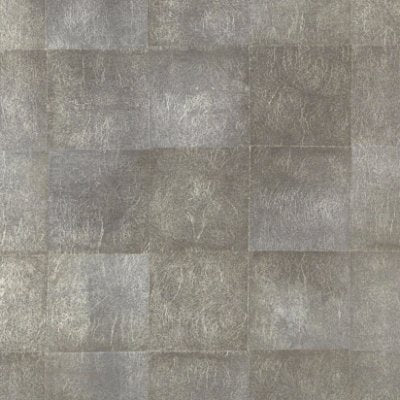 Subtle Leaf Foil Paper Taupe Grey Wallpaper | Koroseal
