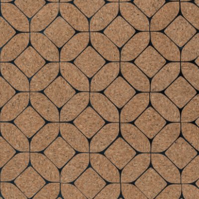 Beveled Native Cork Brown - Light Brown Commercial Wallcovering | Koroseal