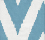Tashkent, Windsor Blue on White Wallcoverings | Suncloth
