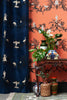 Shuiping de Pillement Velvet Black & Pale Gold on Navy