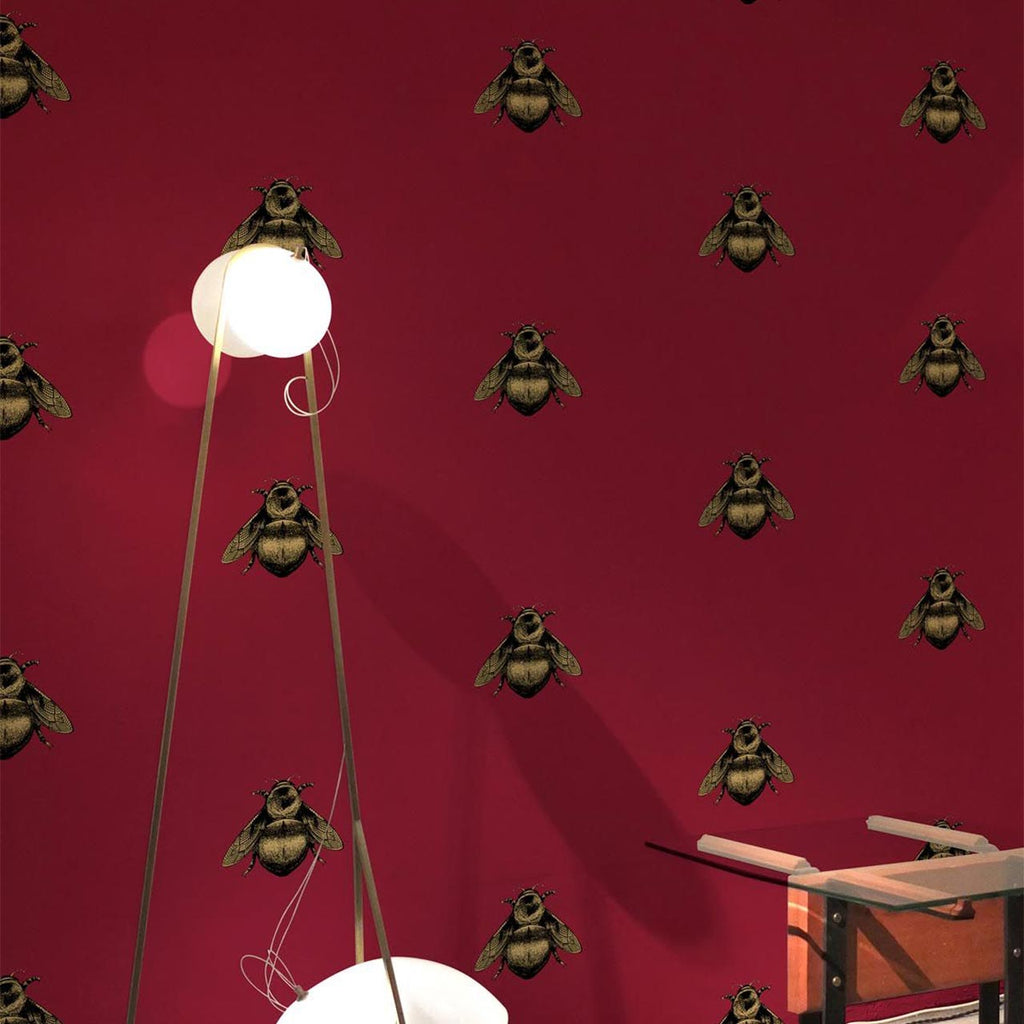 Napoleon Bee Black & Gold on Red