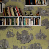 New York Toile Greys on Yellow