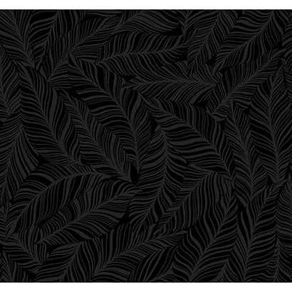 Cancale Black Wallcovering | Jeffrey Stevens