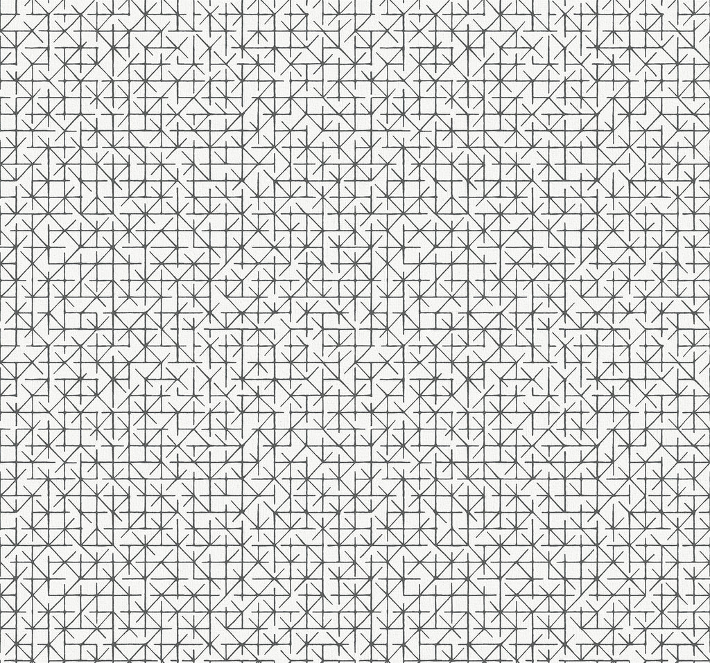 Oslo Toggle Graphite Wallcovering | Phillipe Romano