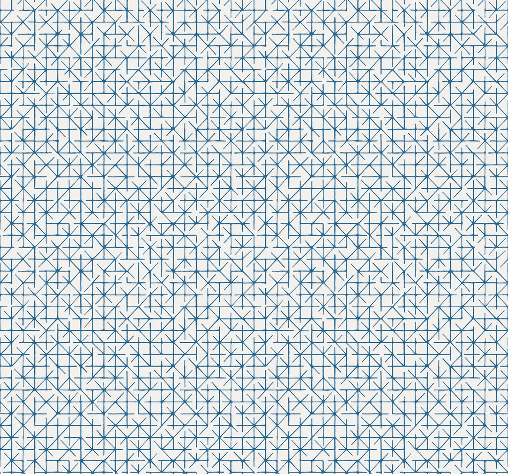 Oslo Toggle Indigo Wallcovering | Phillipe Romano