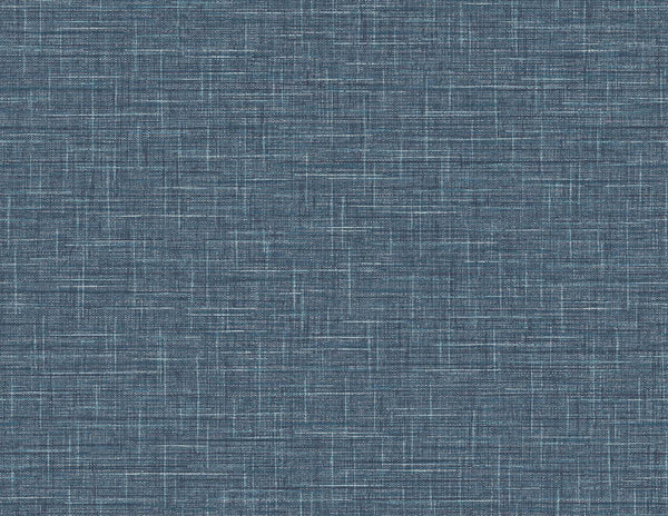 Fentucci Grasmere Weave Contemporary Faux Linen - Faded Cobalt | Architectural Wallcoverings