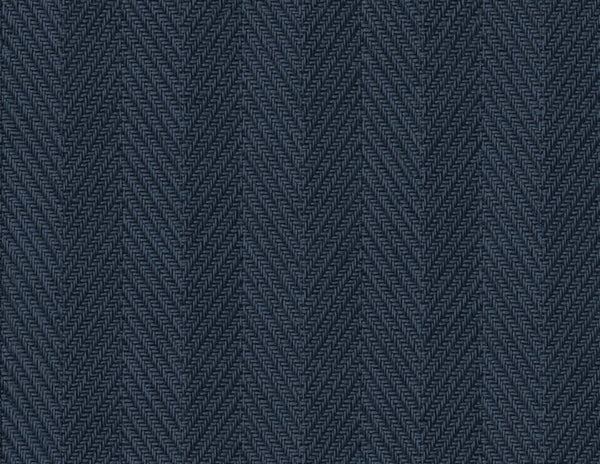 Fentucci Throw Knit Contemporary Chevron - Dark Sapphire | Architectural Wallcoverings