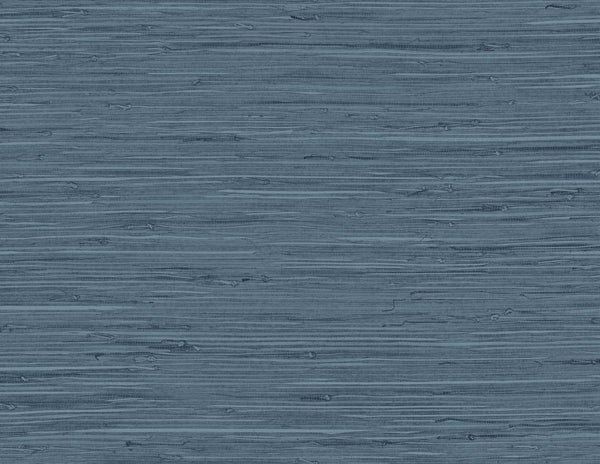 Marion Faux Arrowroot Contemporary Faux Grasscloth - Midnight Denim | Architectural Wallcoverings