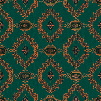 The Bar Tapestry Viridian - Crimson, Green Wallcovering | Mind the Gap