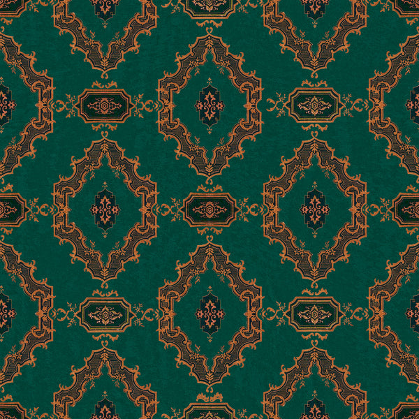 The Bar Tapestry Viridian - Crimson, Green Wallcovering | Mind the Gap