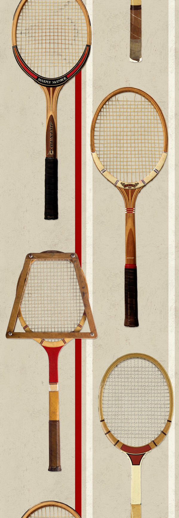 The Game - Taupe, Black, Green, Red, Brown Wallcovering | Mind the Gap