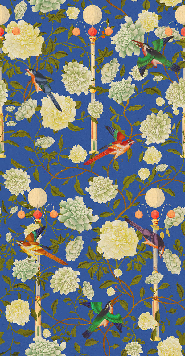 The Garden of Immortality Lapis - Blue Wallcovering | Mind the Gap