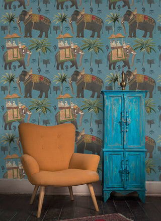 The Procession - Blue Wallcovering | Mind the Gap