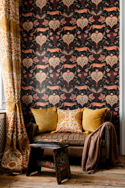 The Vixen - Anthracite Wallcovering | Mind the Gap