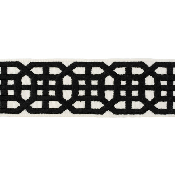 Avignon Tape - Black White By Lee Jofa | Suzanne Kasler Collection Ii |  Trim Braid / Tape