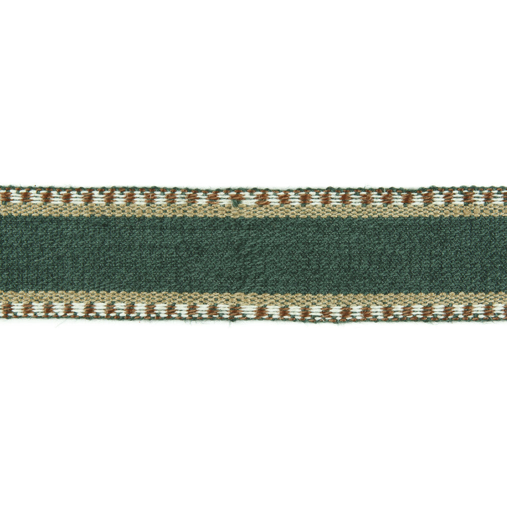 Samples and Purchasing available for Danakil Tape - Hunter/Brown Multi By Lee Jofa | Merkato |  Trim Braid / Tape at Designer Wallcoverings and Fabrics