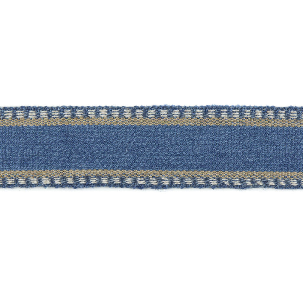 Samples and Purchasing available for Danakil Tape - Blue/Slate Blue By Lee Jofa | Merkato |  Trim Braid / Tape at Designer Wallcoverings and Fabrics