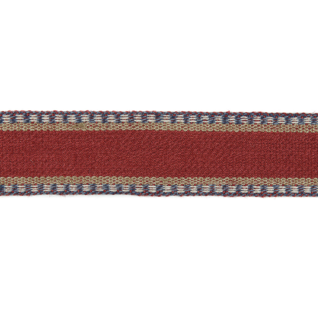 Samples and Purchasing available for Danakil Tape - Red/Blue Multi By Lee Jofa | Merkato |  Trim Braid / Tape at Designer Wallcoverings and Fabrics
