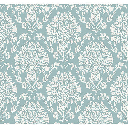 Block Print Damask Wallpaper | Jeffrey Stevens