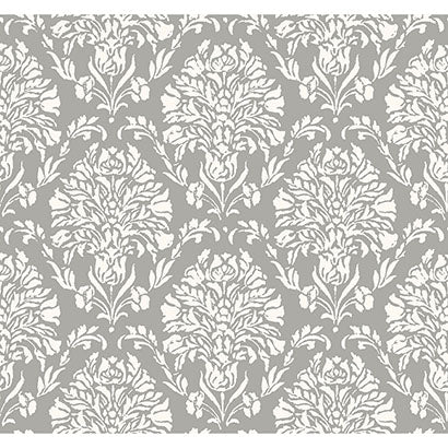 Block Print Damask Wallpaper | Jeffrey Stevens