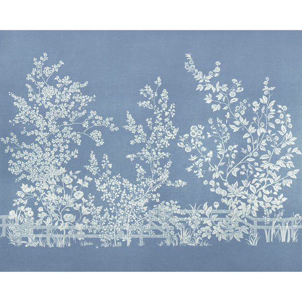 Villa Garden Mural - Set, Light Blue Wallcoverings | Thibaut
