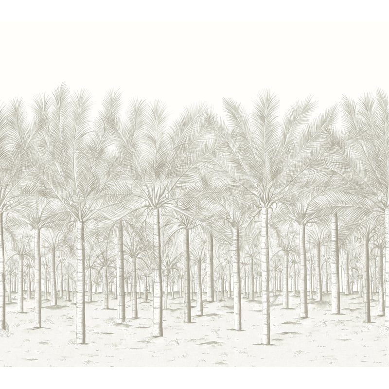 Palm Grove Mural, Beige