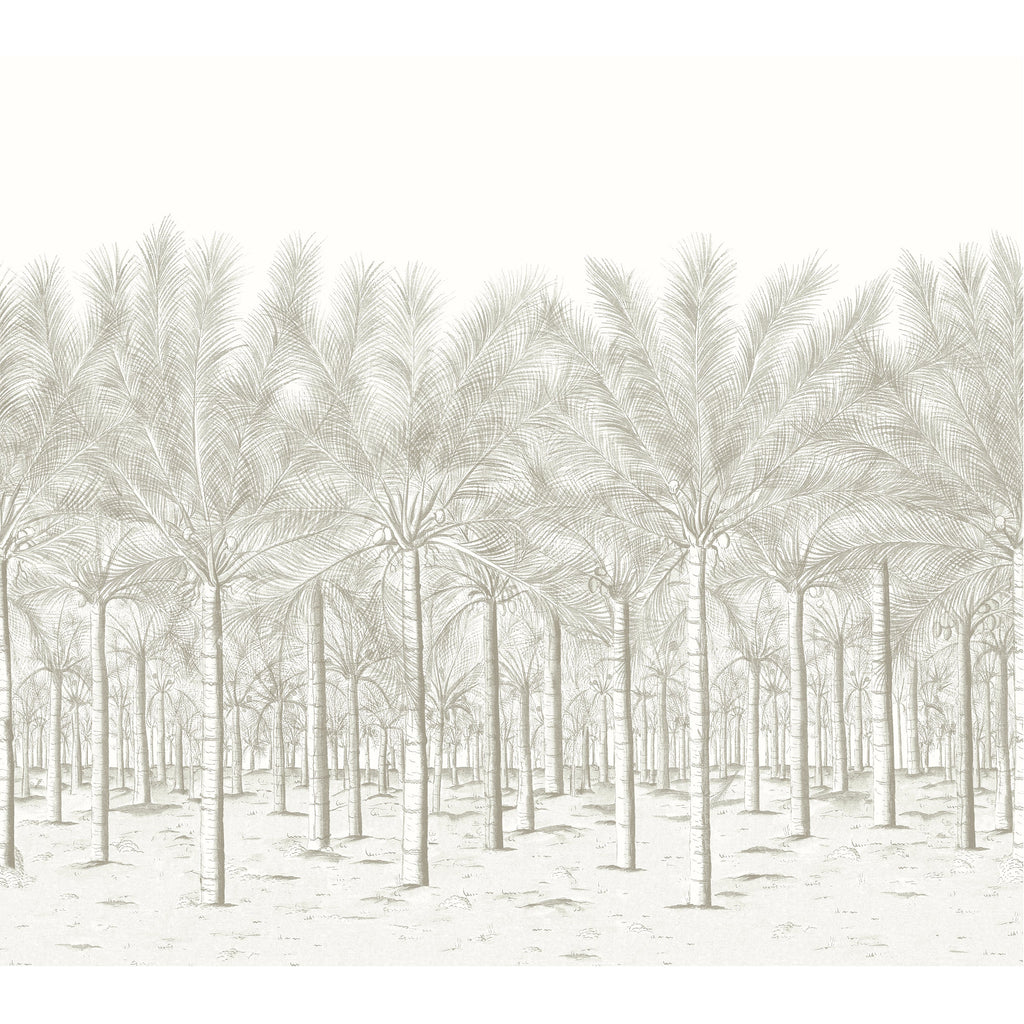 Palm Grove Mural, Beige