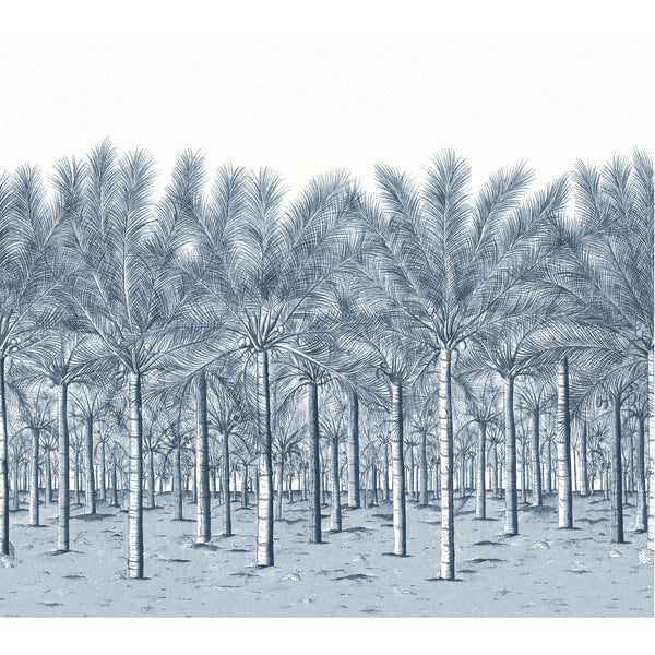 Palm Grove Mural, Navy Wallcoverings | Thibaut