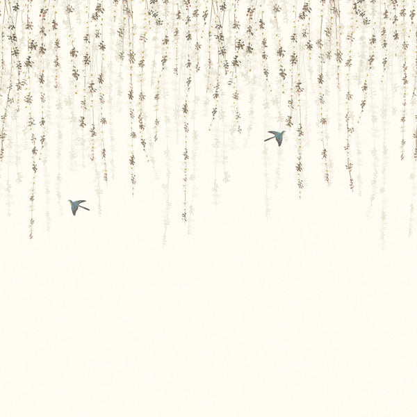 Blossom Mural, White Wallcoverings | Thibaut