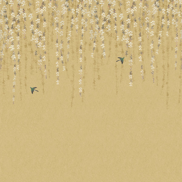 Blossom Mural, Gold Wallcoverings | Thibaut