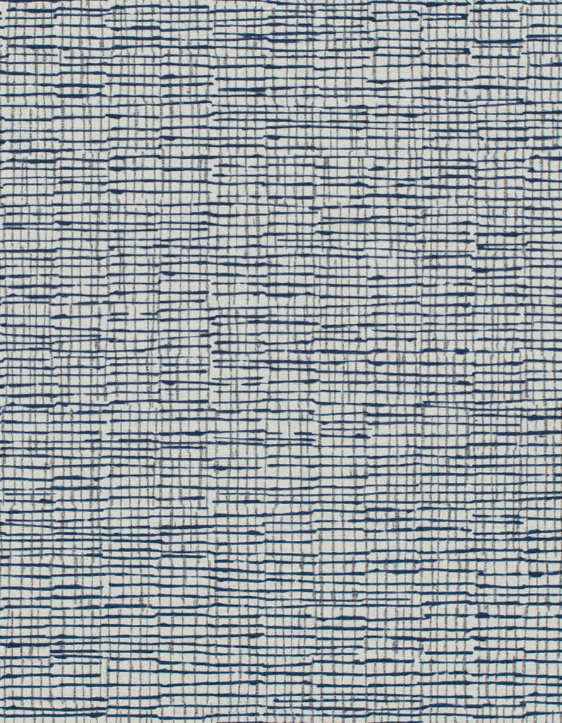 Stockholm Burlap Ink Blue Wallcovering | Phillipe Romano