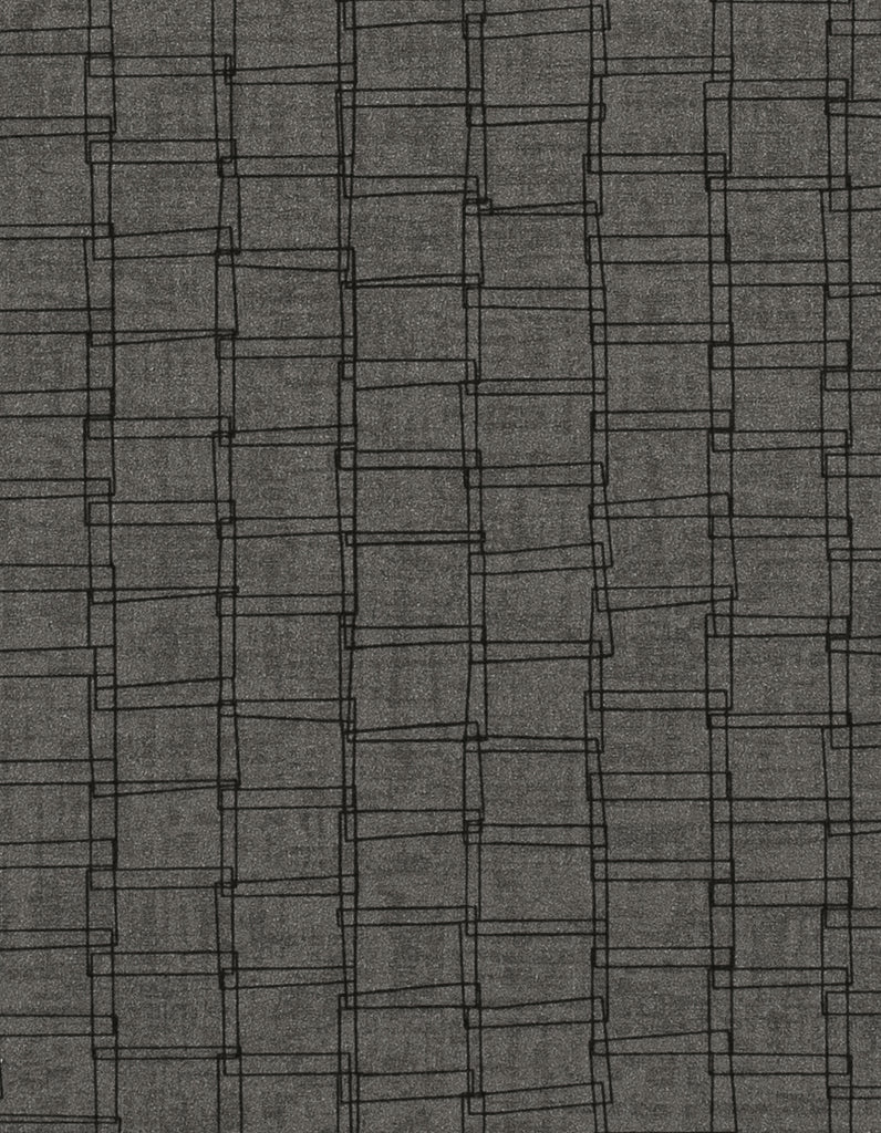 Stockholm Hinge Graphite Wallcovering | Phillipe Romano