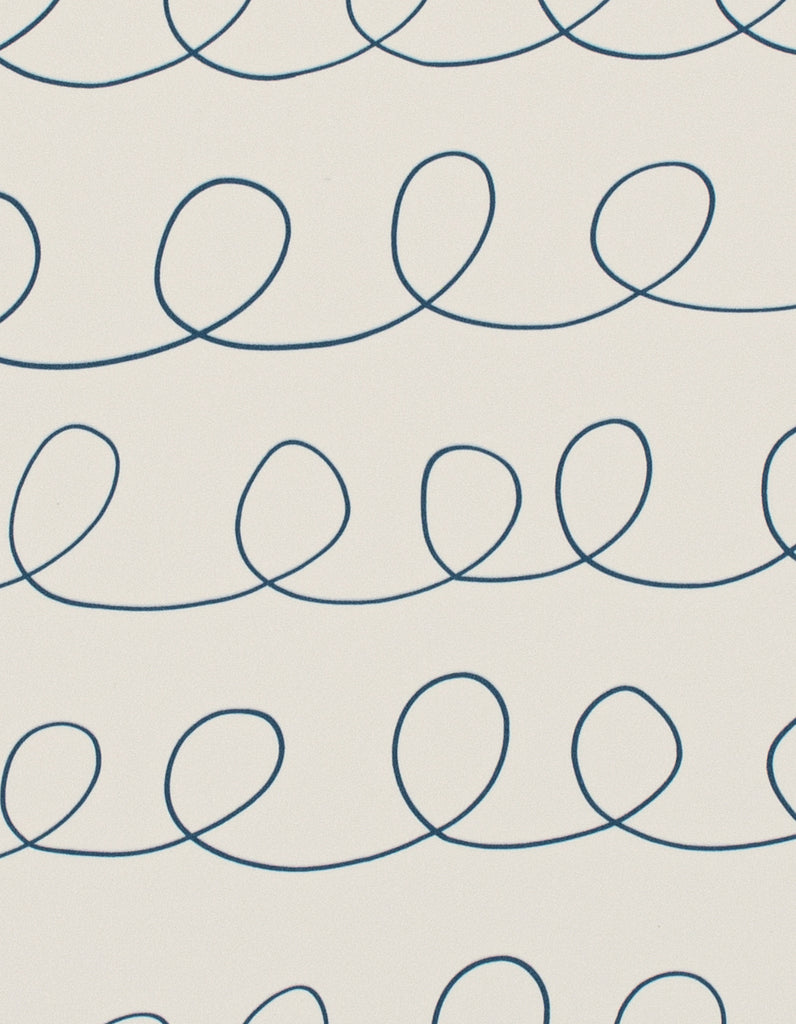 Stockholm Scribble Ink Blue Wallcovering | Phillipe Romano