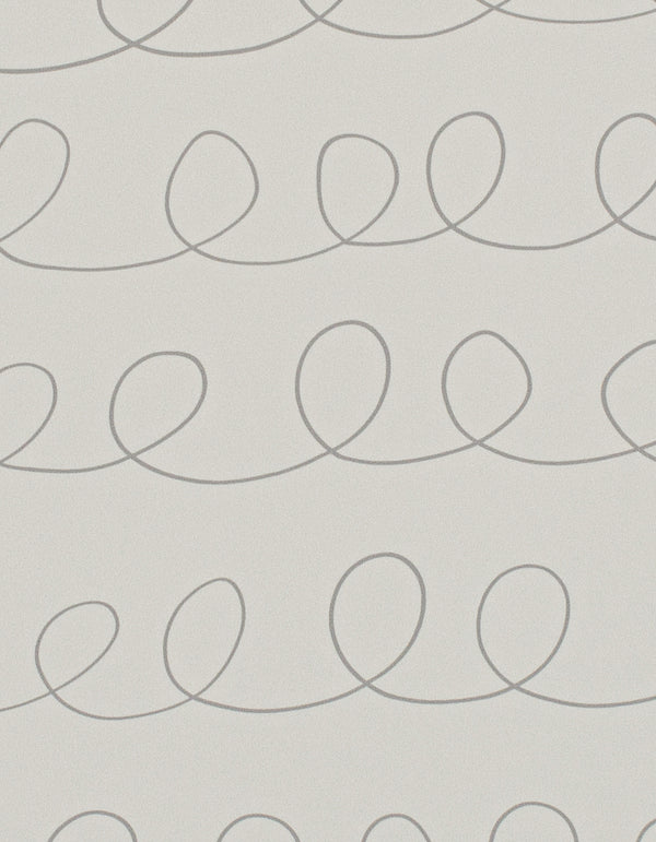 Stockholm Scribble Soft Gray Wallcovering | Phillipe Romano
