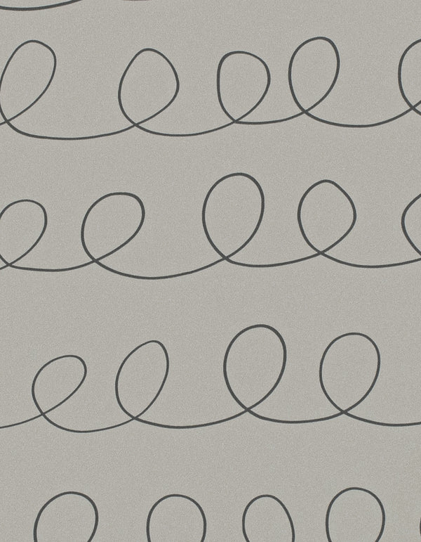 Stockholm Scribble Fog Wallcovering | Phillipe Romano