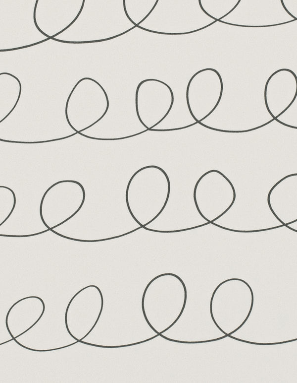 Stockholm Scribble Graphite Wallcovering | Phillipe Romano