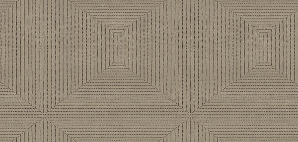 Athens Stitched Squares Macchiato Wallcovering | Phillipe Romano