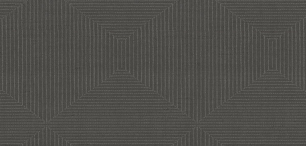 Athens Stitched Squares Shale Wallcovering | Phillipe Romano