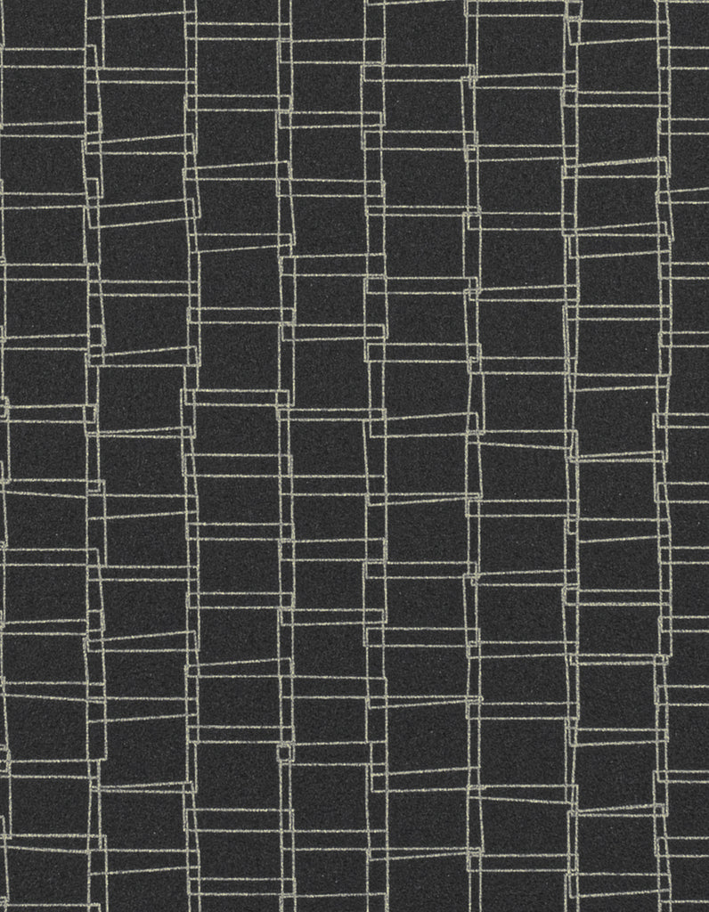 Stockholm Unhinged Graphite Wallcovering | Phillipe Romano