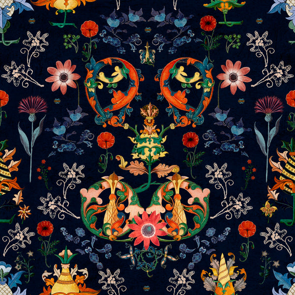 Transylvania Folk in - Blue Wallcovering | Mind the Gap