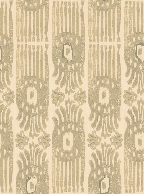 Tribal Ikat Angora - Beige Wallcovering | Mind the Gap