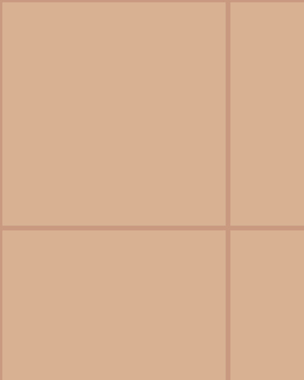 Grid Large Thin Beige | Poppy Print Studio Wallcovering