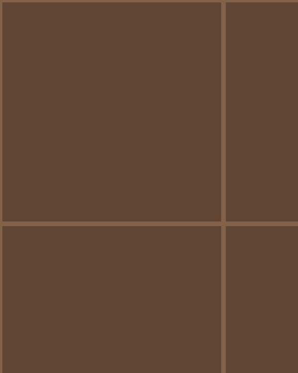 Grid Large Thin Brown | Poppy Print Studio Wallcovering