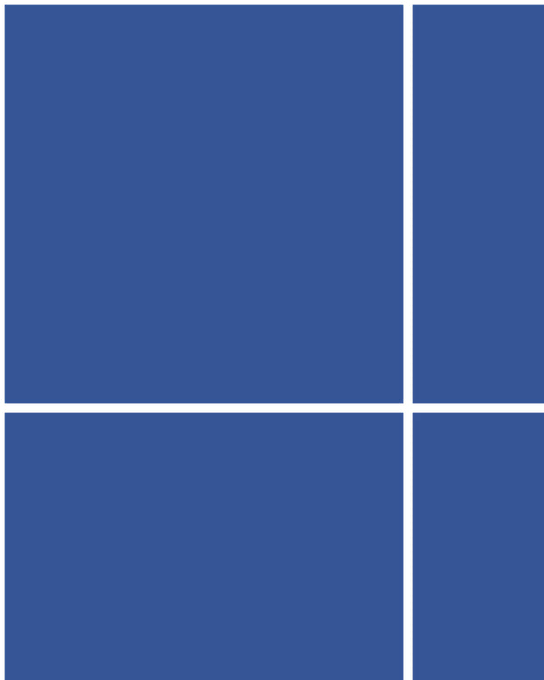 Grid Large Thin Blue | Poppy Print Studio Wallcovering