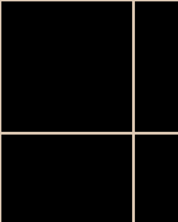Grid Large Thin Black | Poppy Print Studio Wallcovering