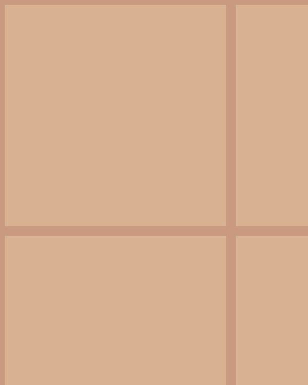 Grid Large Bold Beige | Poppy Print Studio Wallcovering