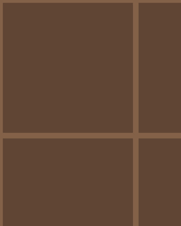 Grid Large Bold Brown | Poppy Print Studio Wallcovering