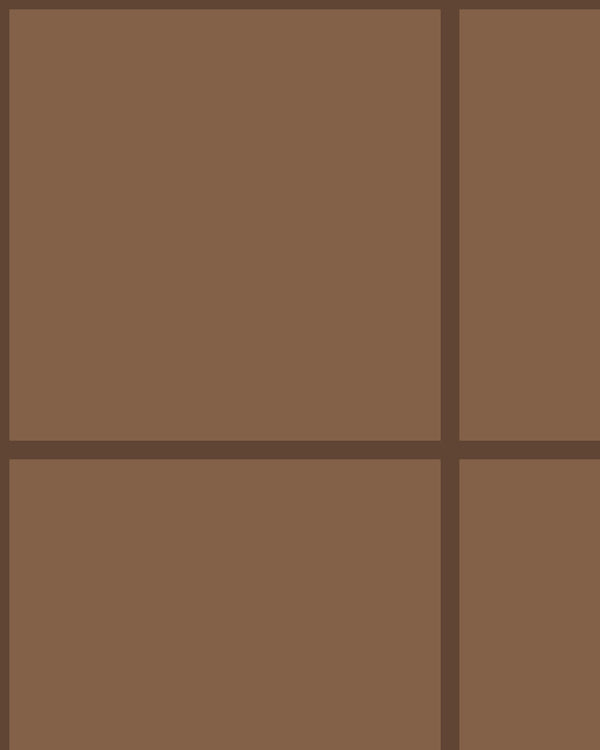 Grid Large Bold Light Brown | Poppy Print Studio Wallcovering