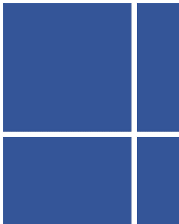Grid Large Bold Blue | Poppy Print Studio Wallcovering