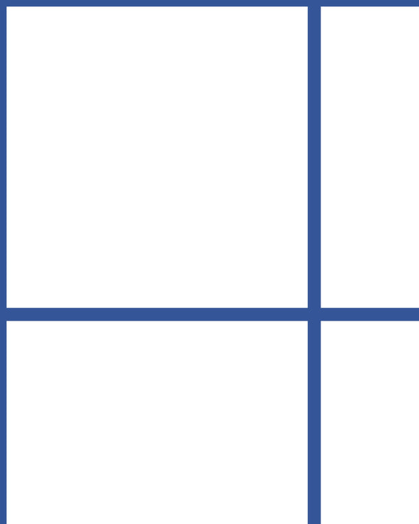 Grid Large Bold White | Poppy Print Studio Wallcovering